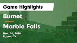 Burnet  vs Marble Falls  Game Highlights - Nov. 30, 2020