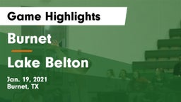 Burnet  vs Lake Belton Game Highlights - Jan. 19, 2021