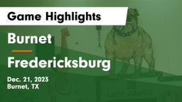 Burnet  vs Fredericksburg  Game Highlights - Dec. 21, 2023