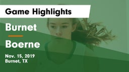 Burnet  vs Boerne  Game Highlights - Nov. 15, 2019
