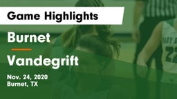 Burnet  vs Vandegrift  Game Highlights - Nov. 24, 2020