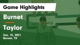 Burnet  vs Taylor  Game Highlights - Jan. 15, 2021