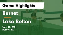 Burnet  vs Lake Belton   Game Highlights - Jan. 19, 2021