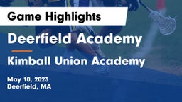 Deerfield Academy  vs Kimball Union Academy Game Highlights - May 10, 2023