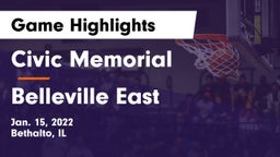 Civic Memorial  vs Belleville East  Game Highlights - Jan. 15, 2022