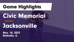 Civic Memorial  vs Jacksonville  Game Highlights - Nov. 18, 2023