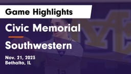 Civic Memorial  vs Southwestern  Game Highlights - Nov. 21, 2023