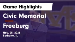 Civic Memorial  vs Freeburg  Game Highlights - Nov. 25, 2023