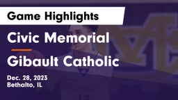 Civic Memorial  vs Gibault Catholic  Game Highlights - Dec. 28, 2023