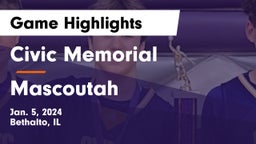 Civic Memorial  vs Mascoutah  Game Highlights - Jan. 5, 2024