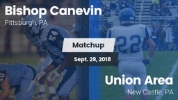 Matchup: Bishop Canevin High vs. Union Area  2018
