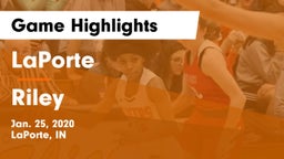 LaPorte  vs Riley  Game Highlights - Jan. 25, 2020