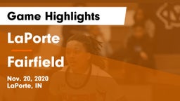 LaPorte  vs Fairfield  Game Highlights - Nov. 20, 2020