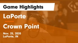 LaPorte  vs Crown Point  Game Highlights - Nov. 25, 2020
