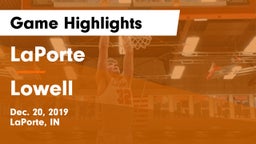 LaPorte  vs Lowell  Game Highlights - Dec. 20, 2019