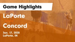 LaPorte  vs Concord  Game Highlights - Jan. 17, 2020