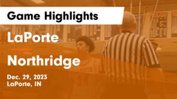 LaPorte  vs Northridge  Game Highlights - Dec. 29, 2023