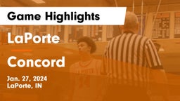LaPorte  vs Concord  Game Highlights - Jan. 27, 2024