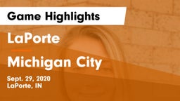 LaPorte  vs Michigan City Game Highlights - Sept. 29, 2020