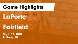 LaPorte  vs Fairfield Game Highlights - Sept. 12, 2020