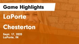 LaPorte  vs Chesterton Game Highlights - Sept. 17, 2020