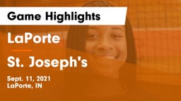 LaPorte  vs St. Joseph's  Game Highlights - Sept. 11, 2021