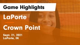 LaPorte  vs Crown Point  Game Highlights - Sept. 21, 2021