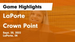 LaPorte  vs Crown Point  Game Highlights - Sept. 20, 2022