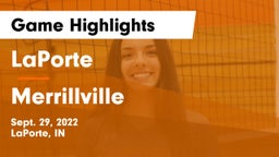 LaPorte  vs Merrillville  Game Highlights - Sept. 29, 2022