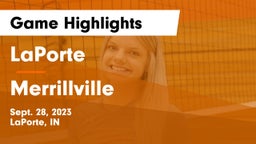 LaPorte  vs Merrillville  Game Highlights - Sept. 28, 2023