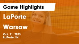 LaPorte  vs Warsaw  Game Highlights - Oct. 21, 2023