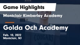 Montclair Kimberley Academy vs Golda Och Academy Game Highlights - Feb. 10, 2022