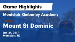 Montclair Kimberley Academy vs Mount St Dominic Game Highlights - Jan 24, 2017