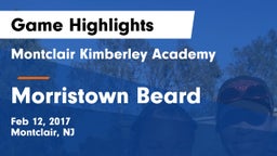 Montclair Kimberley Academy vs Morristown Beard Game Highlights - Feb 12, 2017