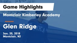 Montclair Kimberley Academy vs Glen Ridge Game Highlights - Jan. 20, 2018