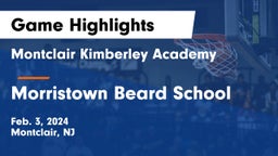 Montclair Kimberley Academy vs Morristown Beard School Game Highlights - Feb. 3, 2024