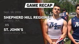 Recap: Shepherd Hill Regional  vs. St. John's  2016
