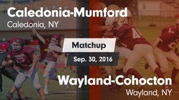 Matchup: Caledonia-Mumford vs. Wayland-Cohocton  2016