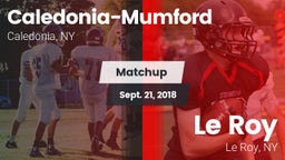 Matchup: Caledonia-Mumford vs. Le Roy  2018