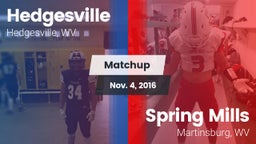 Matchup: Hedgesville High vs. Spring Mills  2016