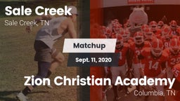 Matchup: Sale Creek High vs. Zion Christian Academy  2020
