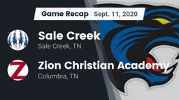 Recap: Sale Creek  vs. Zion Christian Academy  2020