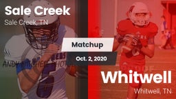Matchup: Sale Creek High vs. Whitwell  2020