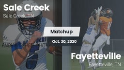 Matchup: Sale Creek High vs. Fayetteville  2020