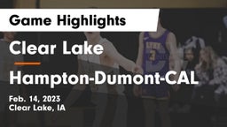 Clear Lake  vs Hampton-Dumont-CAL Game Highlights - Feb. 14, 2023