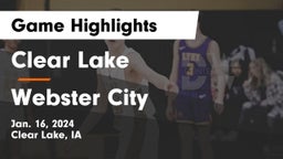 Clear Lake  vs Webster City  Game Highlights - Jan. 16, 2024