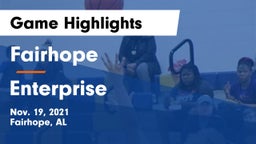 Fairhope  vs Enterprise  Game Highlights - Nov. 19, 2021