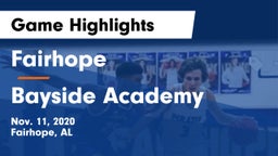 Fairhope  vs Bayside Academy  Game Highlights - Nov. 11, 2020