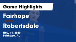 Fairhope  vs Robertsdale  Game Highlights - Nov. 14, 2020