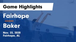 Fairhope  vs Baker  Game Highlights - Nov. 23, 2020